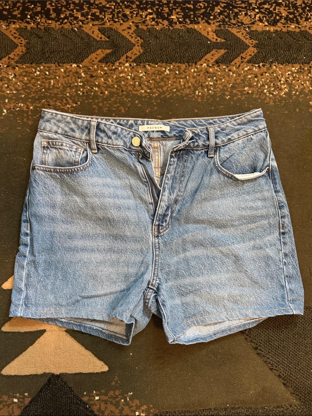PacSun Light Wash High-Rise Denim Shorts